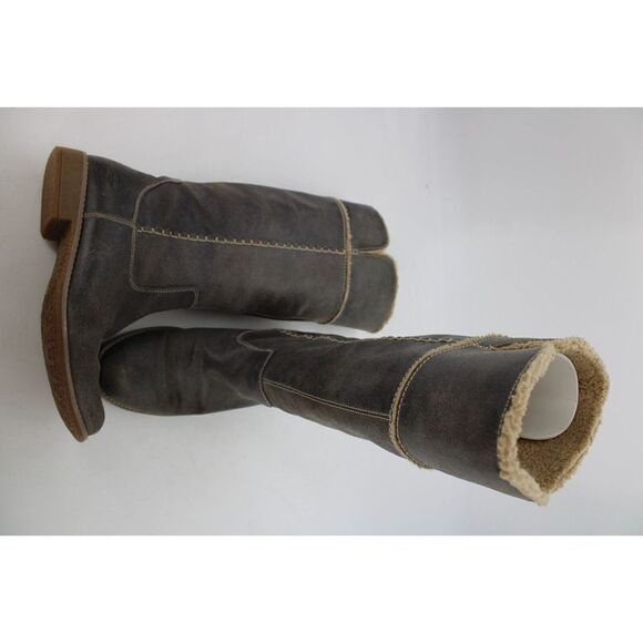 Timberland Shoreham Fold Down Boots Genuine Leather Slate Grey 7 Women’s - Picture 1 of 10